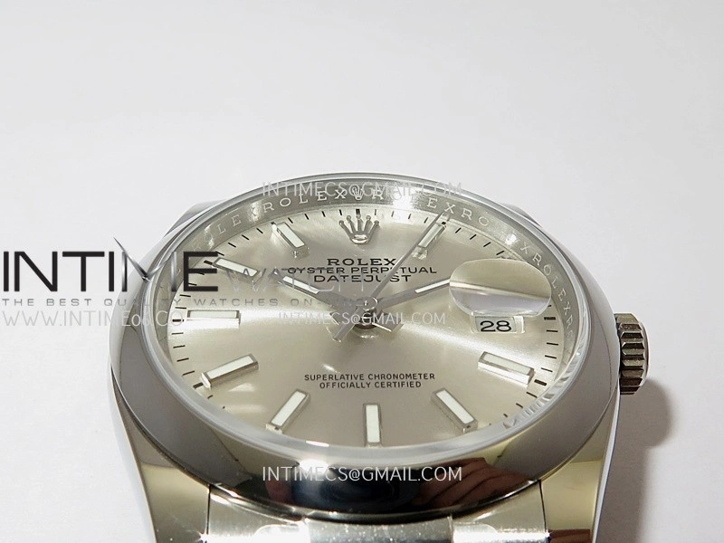 DateJust 126200 904L SS V2 VSF 1:1 Best Edition Silver Dial Stick Marker On Oyster Bracelet DD3235