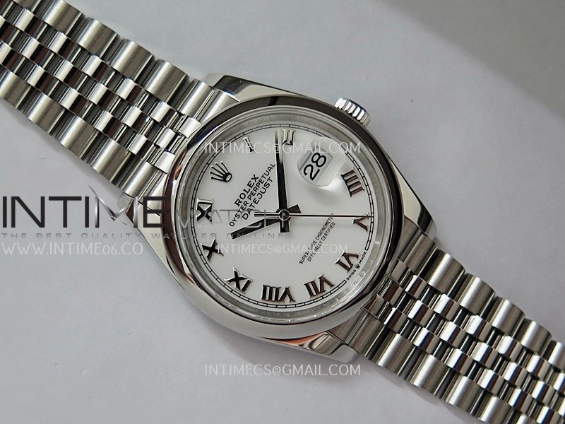 DateJust 126200 904L SS V2 VSF 1:1 Best Edition White Dial Roman Marker On Jubilee Bracelet DD3235