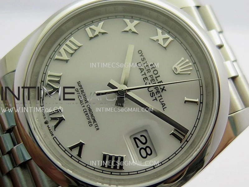 DateJust 126200 904L SS V2 VSF 1:1 Best Edition White Dial Roman Marker On Jubilee Bracelet DD3235