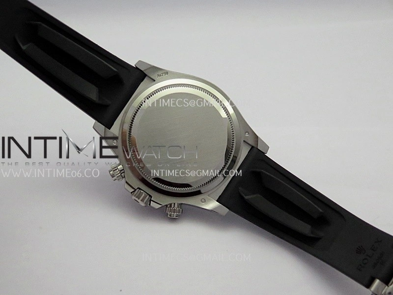 Daytona 126519 904L SS VF 1:1 Best Edition SS Silver Dial On Black Oysterflex Rubber Strap DD4131