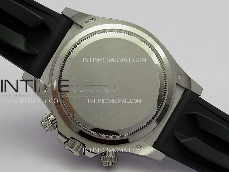 Daytona 126519 904L SS VF 1:1 Best Edition SS Silver Dial On Black Oysterflex Rubber Strap DD4131