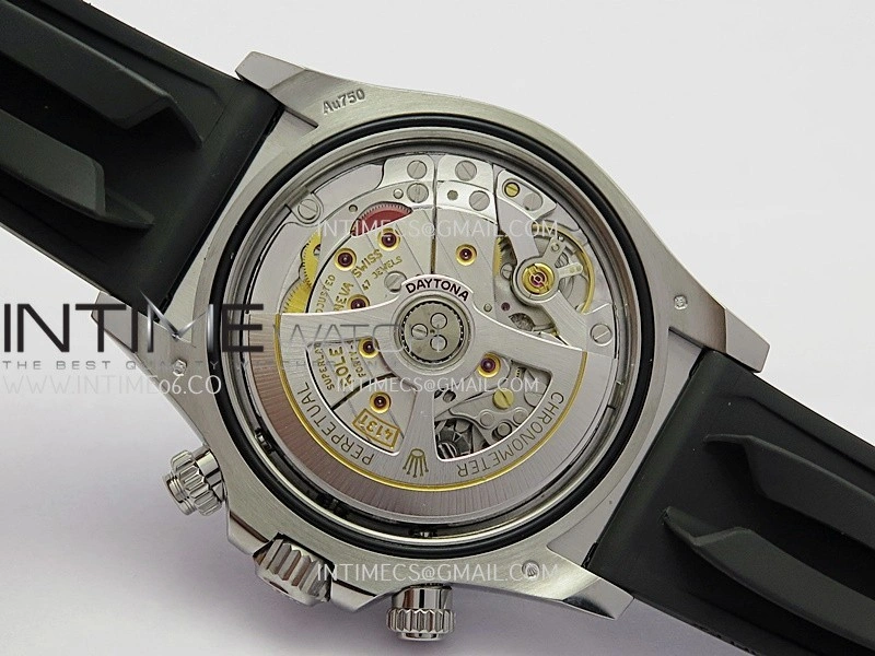 Daytona 126519 904L SS VF 1:1 Best Edition SS Silver Dial On Black Oysterflex Rubber Strap DD4131
