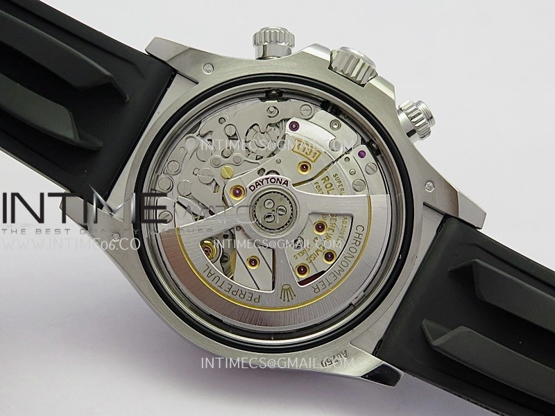 Daytona 126519 904L SS VF 1:1 Best Edition SS Silver Dial On Black Oysterflex Rubber Strap DD4131