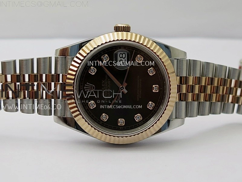 DateJust 126331 904L SS RG JDF 1:1 Best Edition Brown Dial Diamond Markers on Jubilee SS RG Bracelet