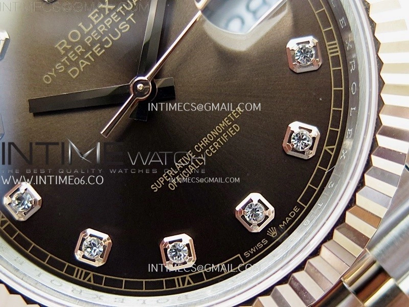 DateJust 126331 904L SS RG JDF 1:1 Best Edition Brown Dial Diamond Markers on Jubilee SS RG Bracelet