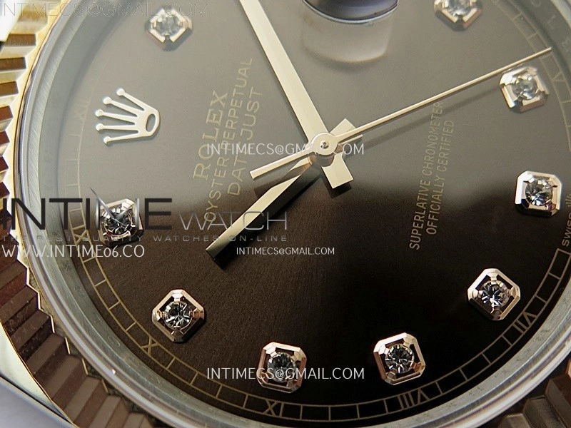 DateJust 126331 904L SS RG JDF 1:1 Best Edition Brown Dial Diamond Markers on Jubilee SS RG Bracelet