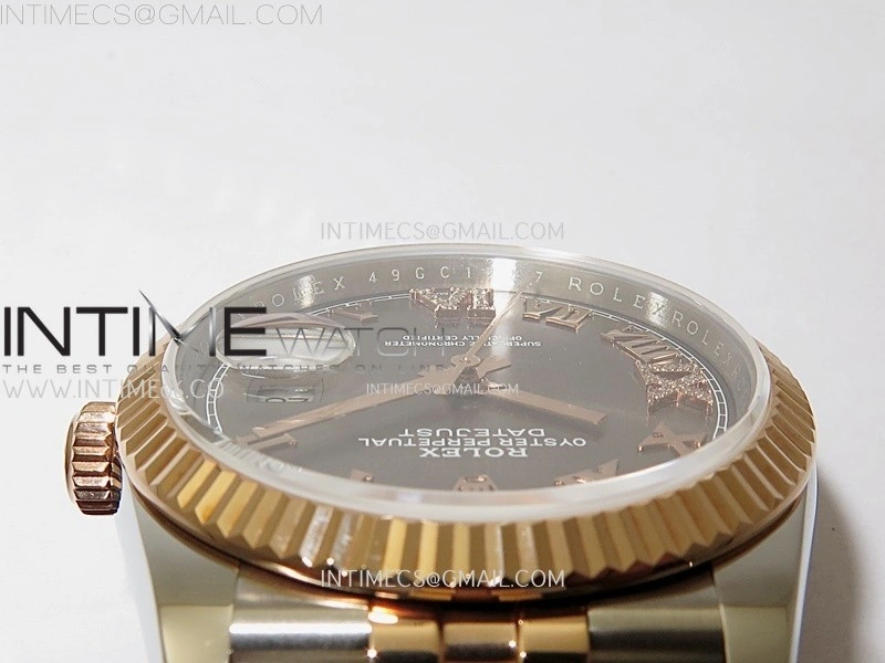 DateJust 126231 904L SS RG JDF 1:1 Best Edition Gray Dial RG Roman Markers on Jubilee SS RG Bracelet