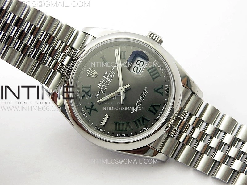 DateJust 36 SS 126200 904L Steel VSF 1:1 Best Edition Gray Dial Roman Markers on Jubilee Bracelet VS3235