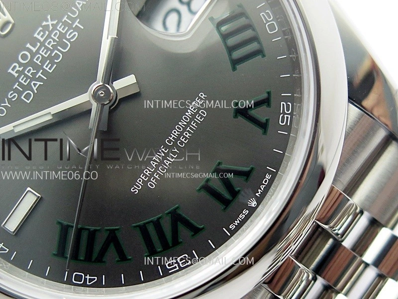 DateJust 36 SS 126200 904L Steel VSF 1:1 Best Edition Gray Dial Roman Markers on Jubilee Bracelet VS3235