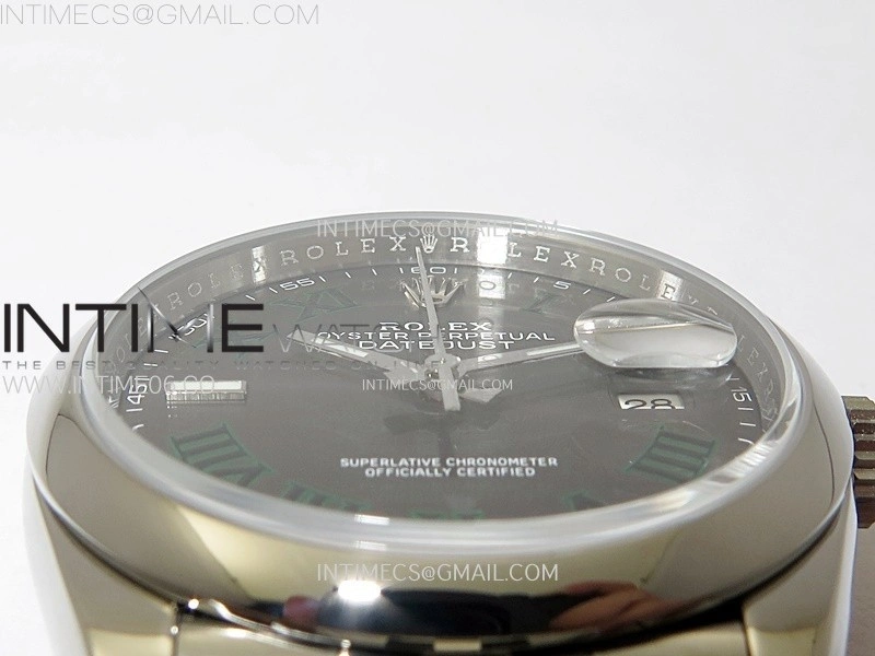 DateJust 36 SS 126200 904L Steel VSF 1:1 Best Edition Gray Dial Roman Markers on Jubilee Bracelet VS3235