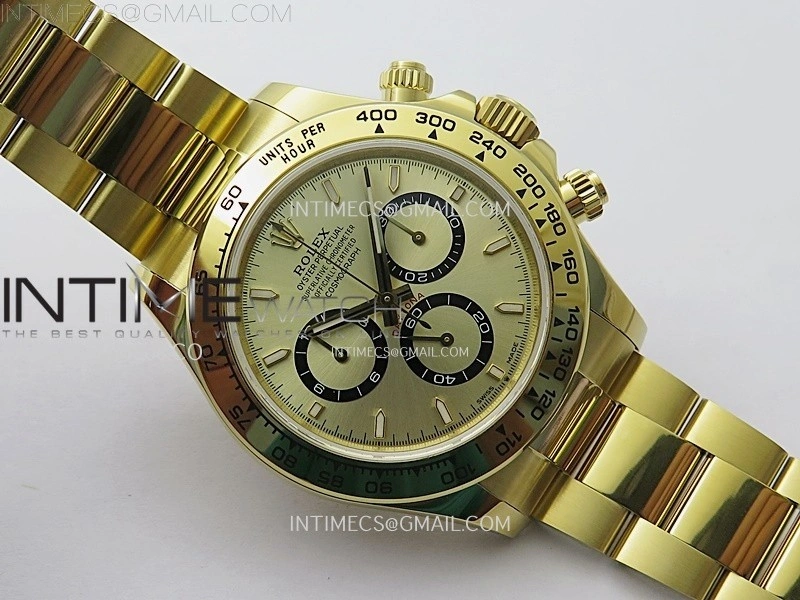 Daytona 126509 904L YG QF Best Edition Champagne Gold Dial YG Subdial On 904L YG Bracelet SA4131