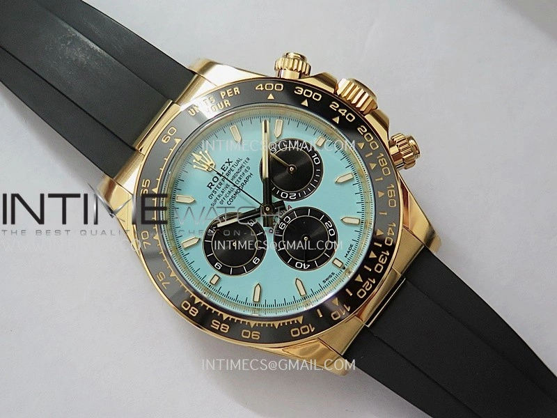 Daytona 126518 904L YG VF 1:1 Best Edition Tiffany Turquoise Blue Dial On Oysterflex Strap DD4131