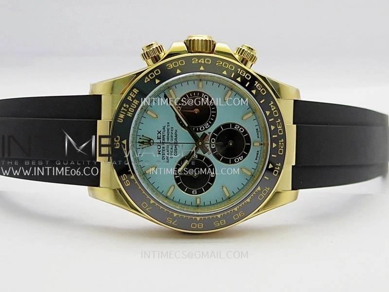 Daytona 126518 904L YG VF 1:1 Best Edition Tiffany Turquoise Blue Dial On Oysterflex Strap DD4131