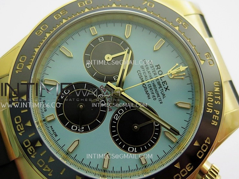 Daytona 126518 904L YG VF 1:1 Best Edition Tiffany Turquoise Blue Dial On Oysterflex Strap DD4131