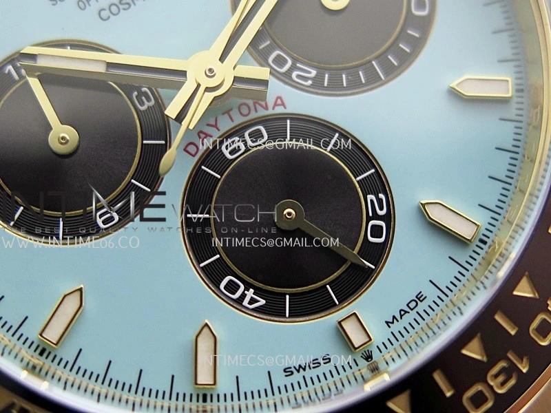Daytona 126518 904L YG VF 1:1 Best Edition Tiffany Turquoise Blue Dial On Oysterflex Strap DD4131