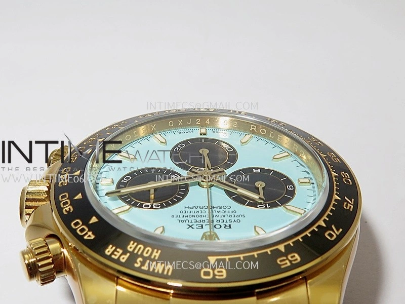 Daytona 126518 904L YG VF 1:1 Best Edition Tiffany Turquoise Blue Dial On Oysterflex Strap DD4131