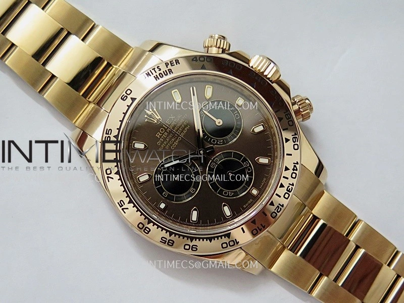 Daytona 116505 904L RG VF 1:1 Best Edition Brown Dial Stick Marker On 904L RG Bracelet DD4130
