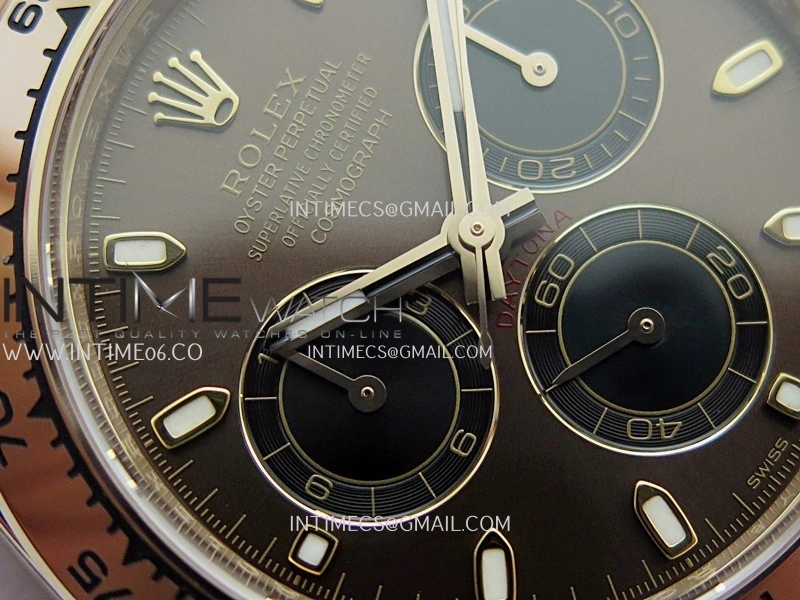 Daytona 116505 904L RG VF 1:1 Best Edition Brown Dial Stick Marker On 904L RG Bracelet DD4130
