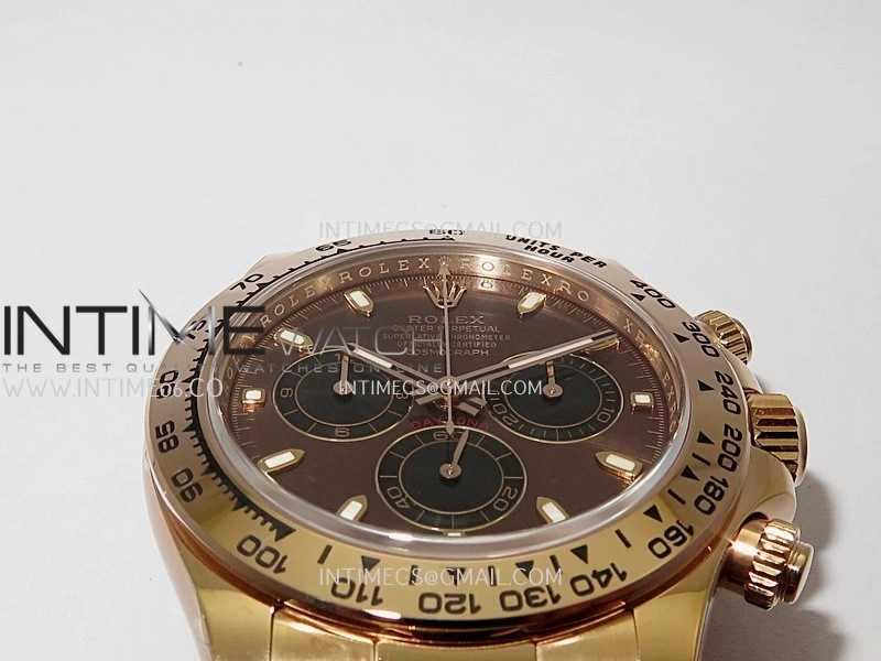 Daytona 116505 904L RG VF 1:1 Best Edition Brown Dial Stick Marker On 904L RG Bracelet DD4130