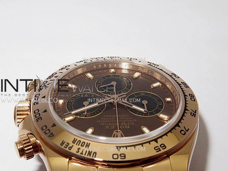Daytona 116505 904L RG VF 1:1 Best Edition Brown Dial Stick Marker On 904L RG Bracelet DD4130