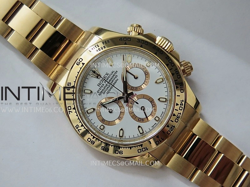 Daytona 116505 904L RG VF 1:1 Best Edition White Dial Stick Marker On 904L RG Bracelet DD4130