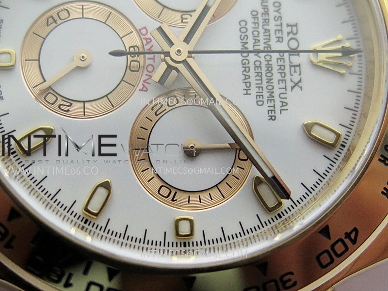 Daytona 116505 904L RG VF 1:1 Best Edition White Dial Stick Marker On 904L RG Bracelet DD4130