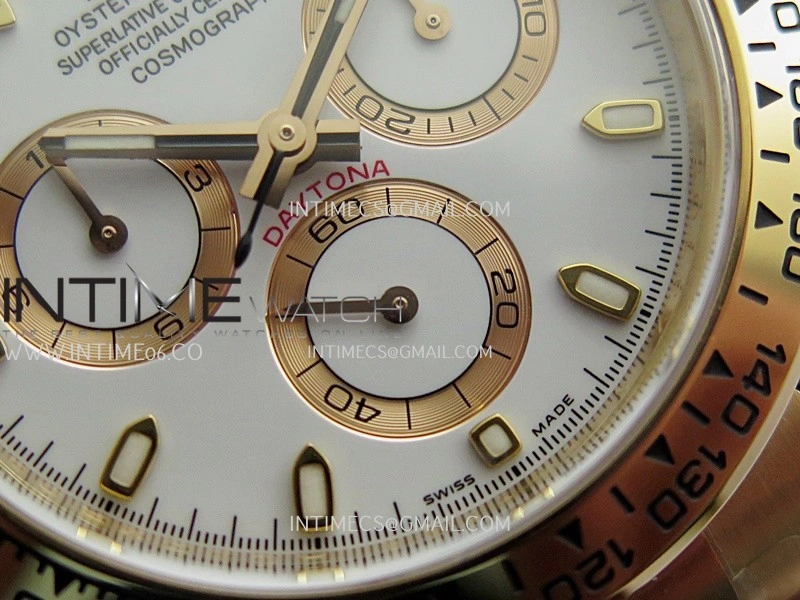 Daytona 116505 904L RG VF 1:1 Best Edition White Dial Stick Marker On 904L RG Bracelet DD4130