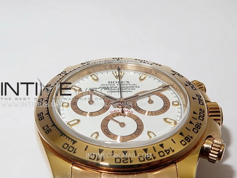 Daytona 116505 904L RG VF 1:1 Best Edition White Dial Stick Marker On 904L RG Bracelet DD4130