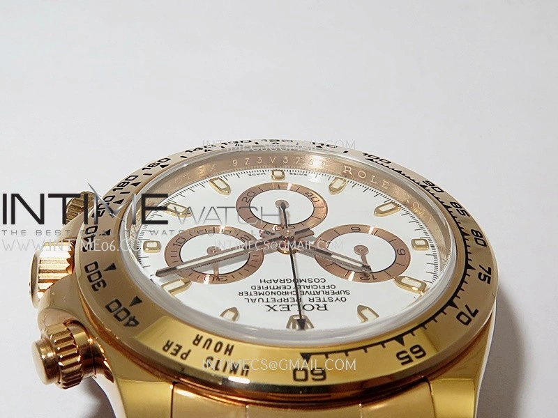 Daytona 116505 904L RG VF 1:1 Best Edition White Dial Stick Marker On 904L RG Bracelet DD4130