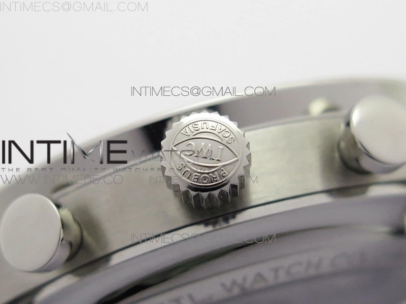 Portuguese IW371605 ZF V3 1:1 Best Edition SS White Dial Blue Markers on Blue Leather Strap A96355