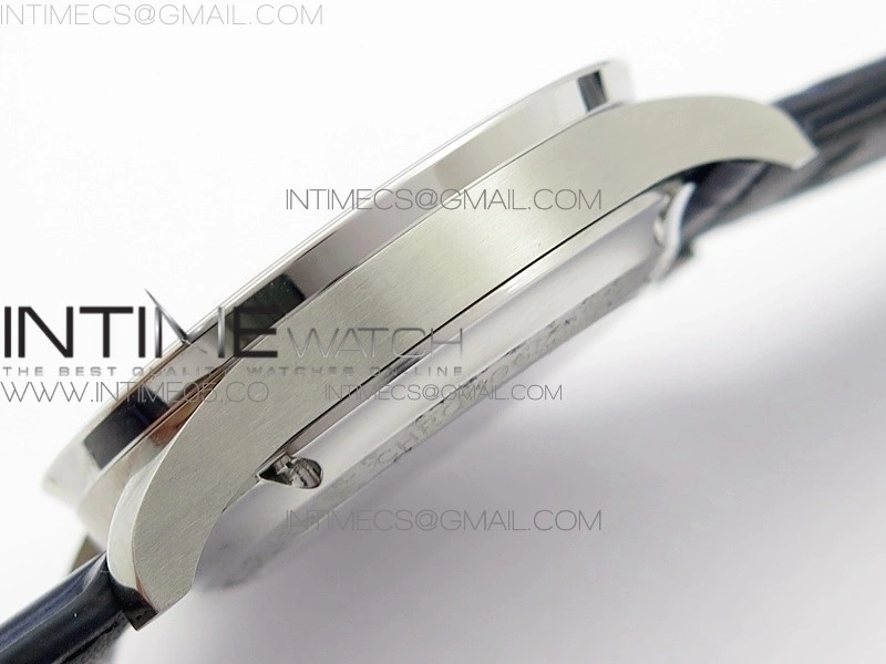 Portuguese IW371605 ZF V3 1:1 Best Edition SS White Dial Blue Markers on Blue Leather Strap A96355