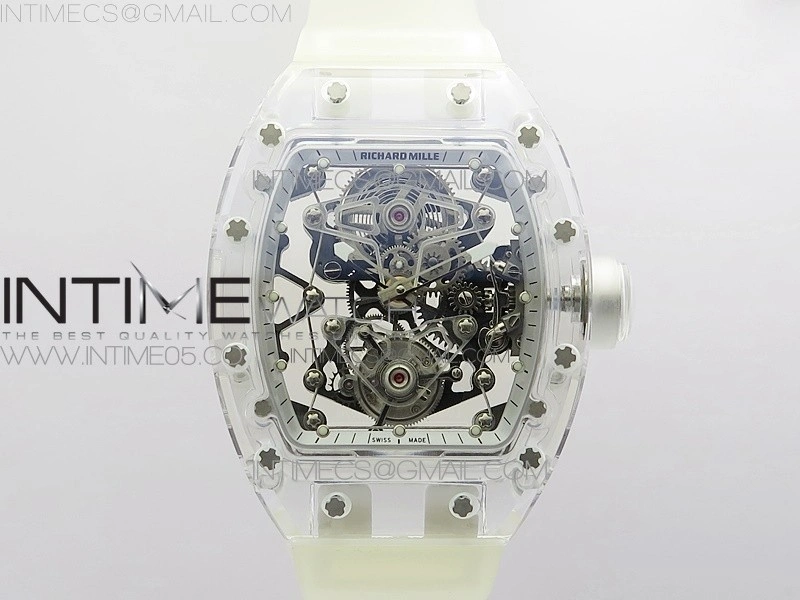RM056-02 Transparent Tourbillon EURF Best Edition Skeleton Dial on Rubber Strap V2