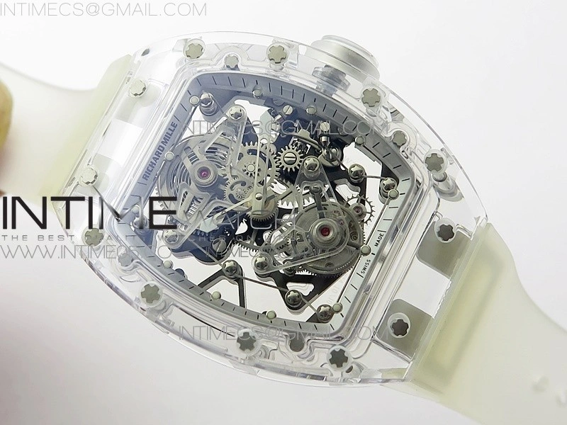 RM056-02 Transparent Tourbillon EURF Best Edition Skeleton Dial on Rubber Strap V2
