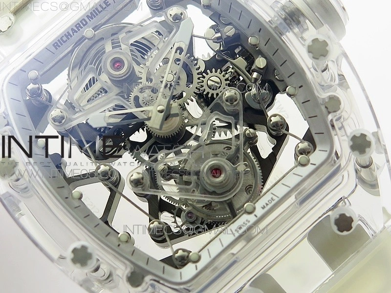 RM056-02 Transparent Tourbillon EURF Best Edition Skeleton Dial on Rubber Strap V2