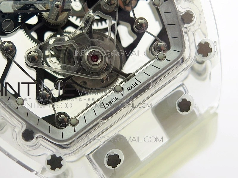 RM056-02 Transparent Tourbillon EURF Best Edition Skeleton Dial on Rubber Strap V2
