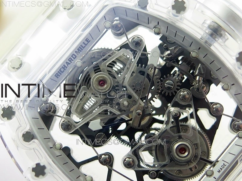 RM056-02 Transparent Tourbillon EURF Best Edition Skeleton Dial on Rubber Strap V2