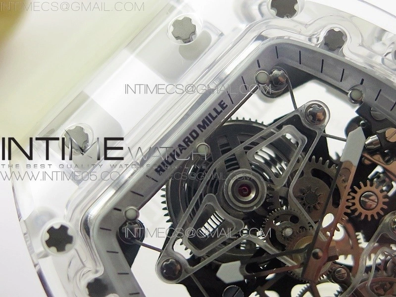 RM056-02 Transparent Tourbillon EURF Best Edition Skeleton Dial on Rubber Strap V2