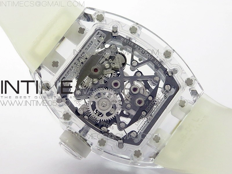 RM056-02 Transparent Tourbillon EURF Best Edition Skeleton Dial on Rubber Strap V2