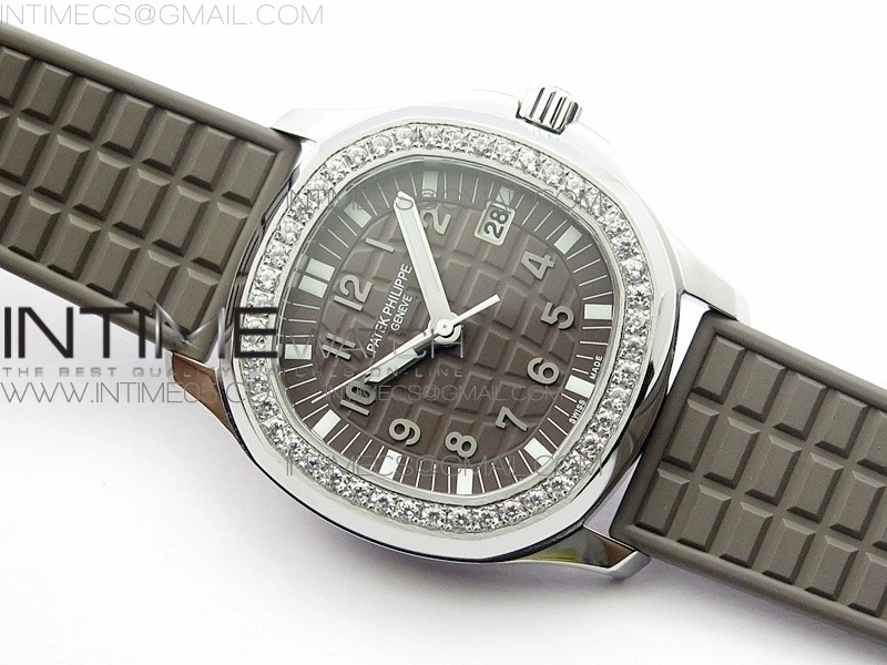 Aquanaut 5067A SS PPF 1:1 Best Edition Light Brown Textured Dial on Brown Rubber Strap AE23