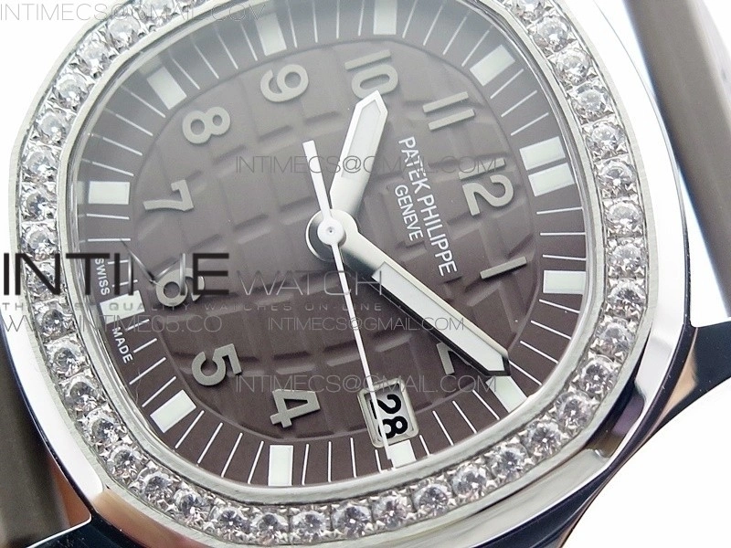 Aquanaut 5067A SS PPF 1:1 Best Edition Light Brown Textured Dial on Brown Rubber Strap AE23