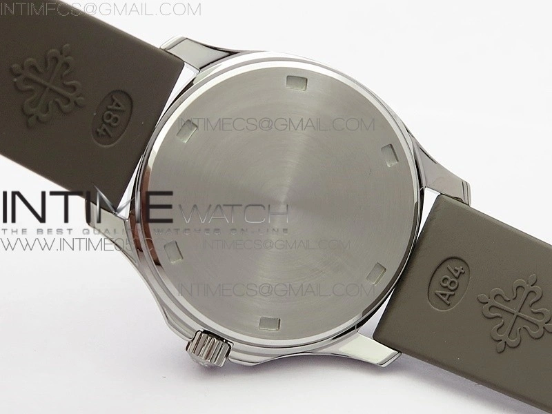 Aquanaut 5067A SS PPF 1:1 Best Edition Light Brown Textured Dial on Brown Rubber Strap AE23