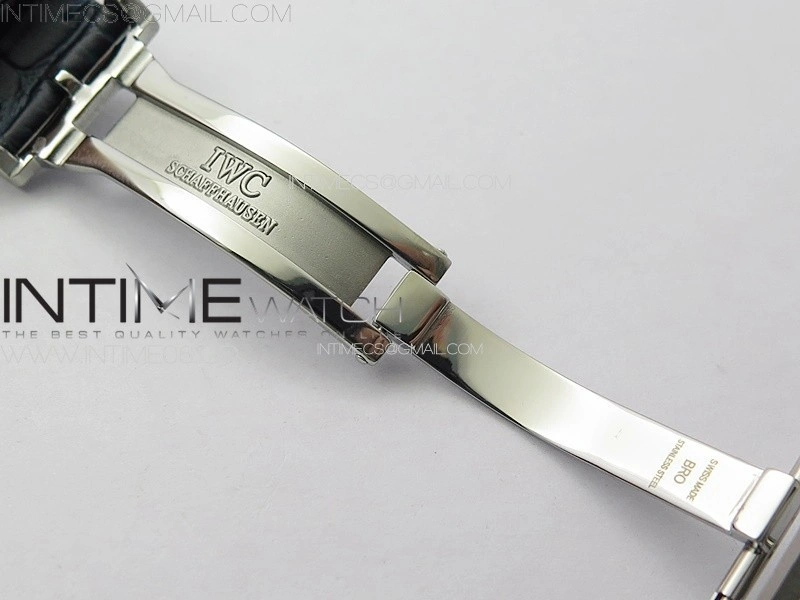 Portuguese Real PR IW500715 SS AZF 1:1 Best Edition White Dial Blue Subdial on Blue Leather Strap A52010