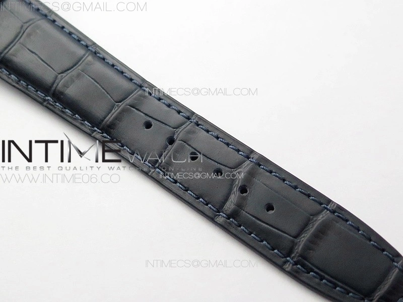 Portuguese Real PR IW500715 SS AZF 1:1 Best Edition White Dial Blue Subdial on Blue Leather Strap A52010