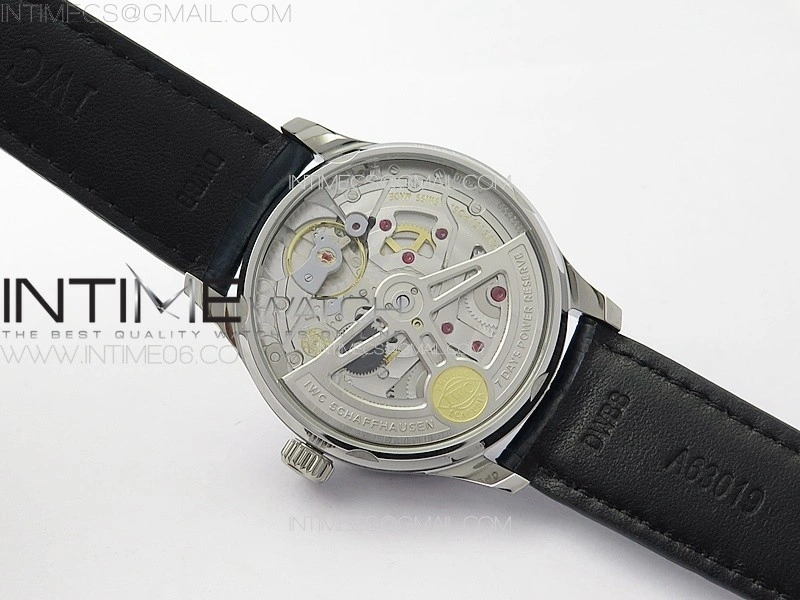 Portuguese Real PR IW500715 SS AZF 1:1 Best Edition White Dial Blue Subdial on Blue Leather Strap A52010