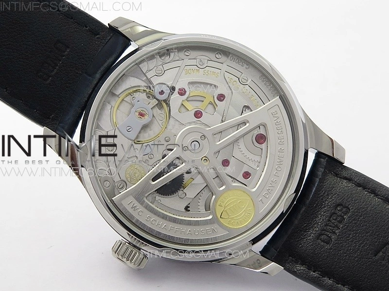 Portuguese Real PR IW500715 SS AZF 1:1 Best Edition White Dial Blue Subdial on Blue Leather Strap A52010