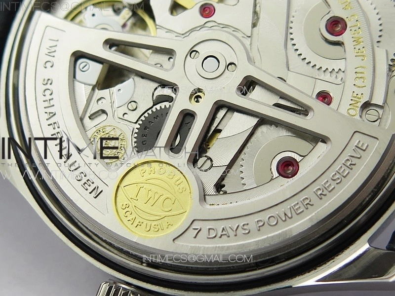 Portuguese Real PR IW500715 SS AZF 1:1 Best Edition White Dial Blue Subdial on Blue Leather Strap A52010