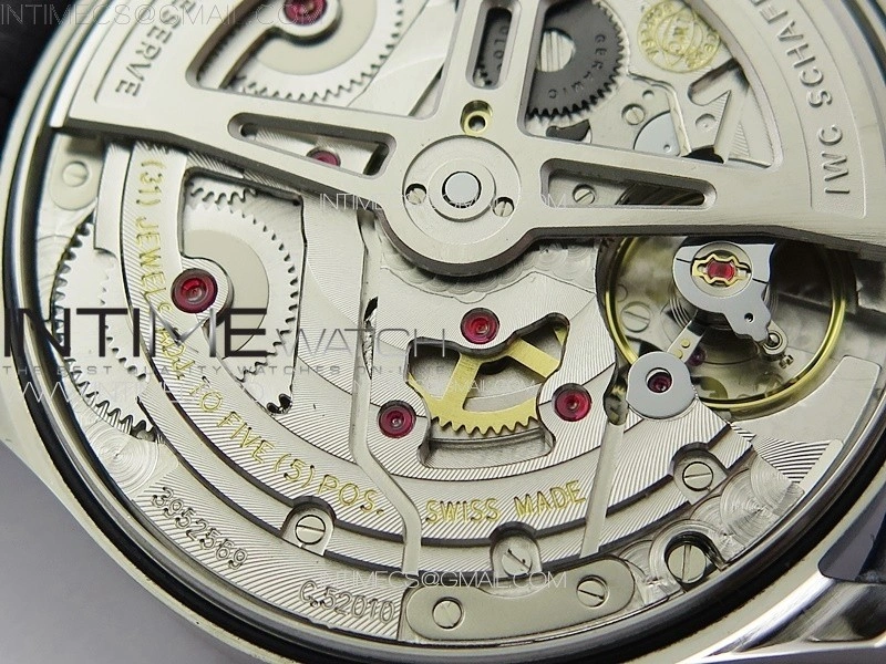 Portuguese Real PR IW500715 SS AZF 1:1 Best Edition White Dial Blue Subdial on Blue Leather Strap A52010