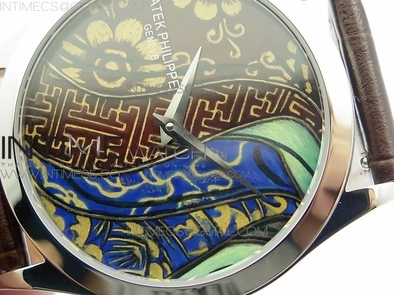 Classic 5077P-102 SS Case FLF Best Edition Real Enamel Dial 1 Brown Leather strap Cal.240