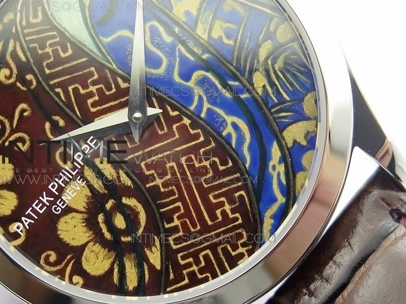 Classic 5077P-102 SS Case FLF Best Edition Real Enamel Dial 1 Brown Leather strap Cal.240
