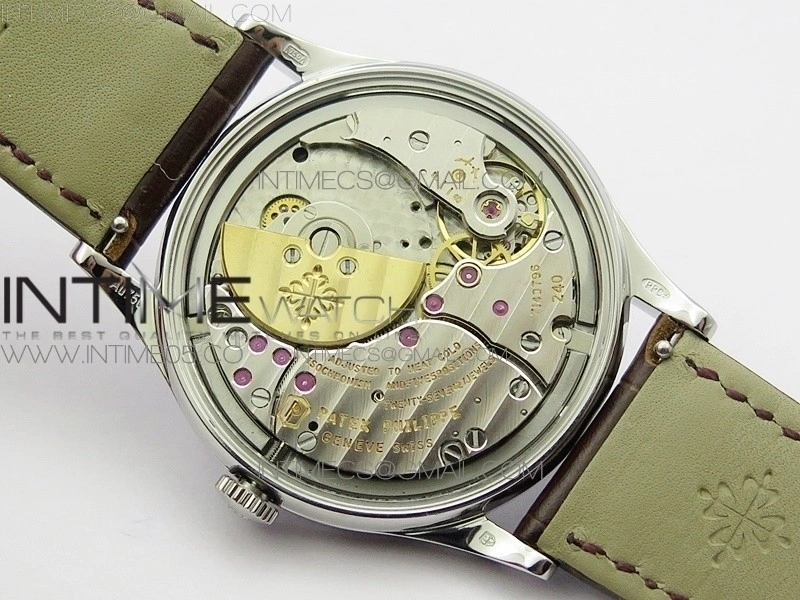 Classic 5077P-102 SS Case FLF Best Edition Real Enamel Dial 1 Brown Leather strap Cal.240